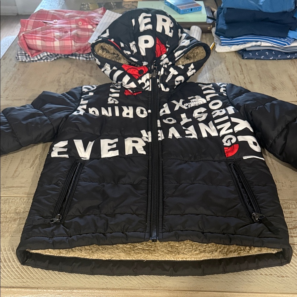 The North Face Black and White Kids Puffer Jacket